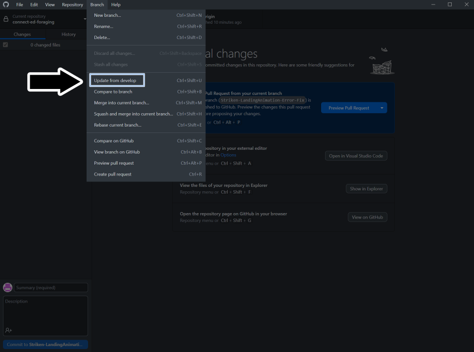 How to Update from the Main Branch in GitHub